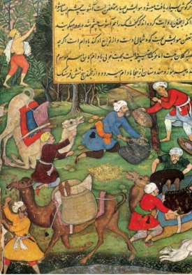 Central Asian traders brought goods to India and the Banjaras and other traders carried these to local markets.