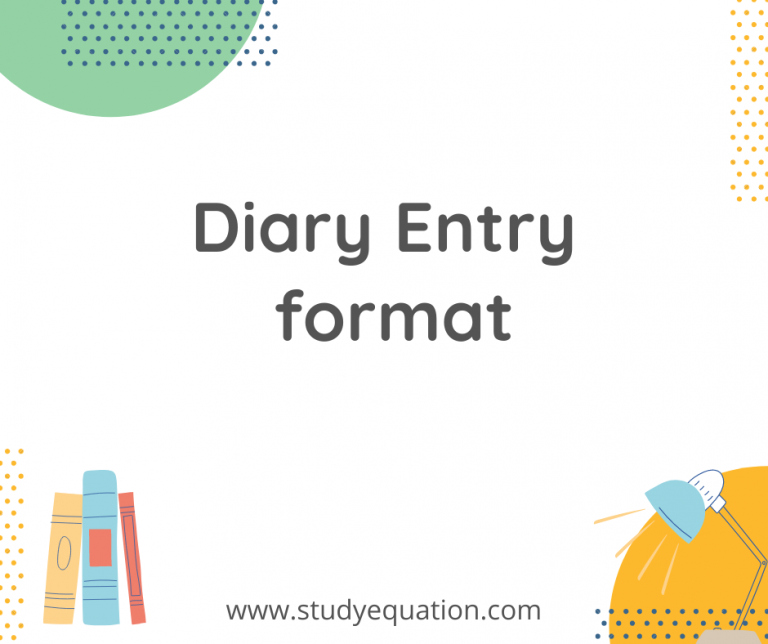 Diary entry format