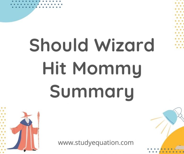 Should Wizard Hit Mommy Summary Class 12th