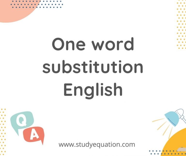 One word substitution for English language