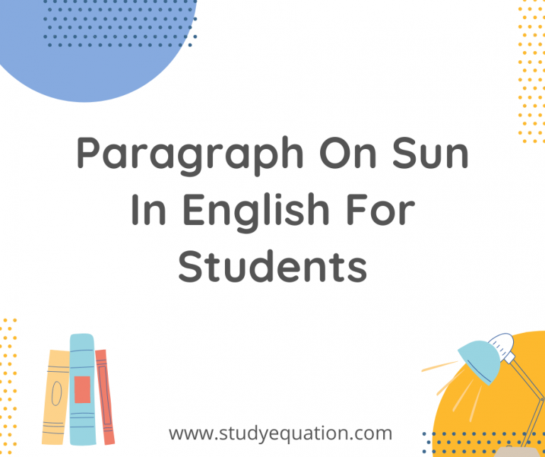 Paragraph On Sun In English For Students