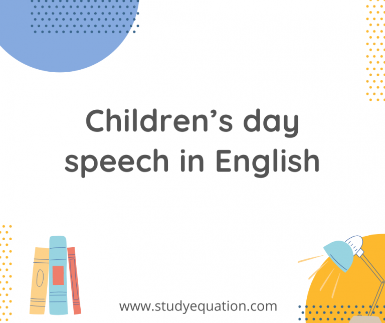 Children’s day speech in English