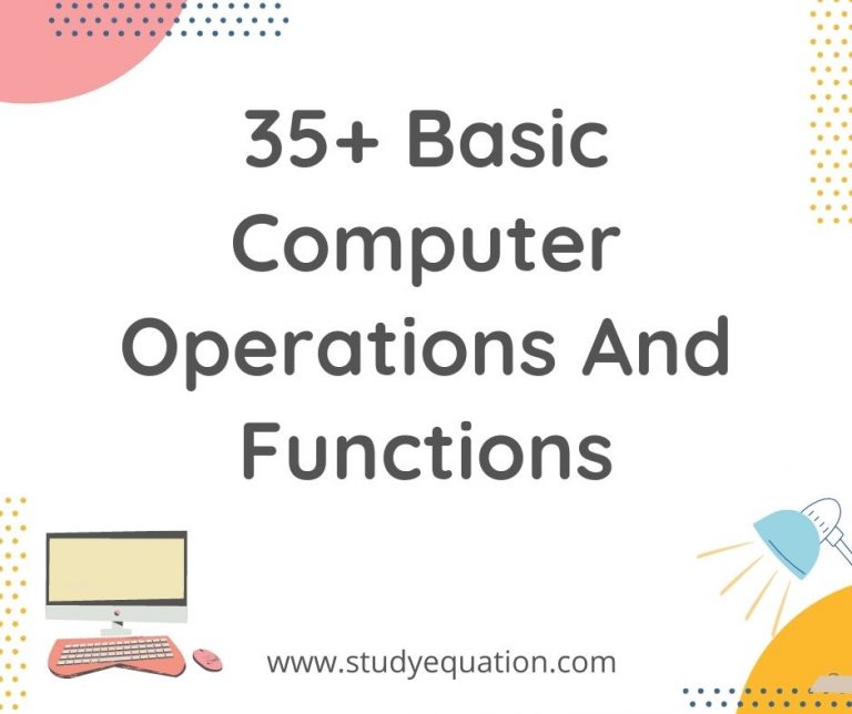 Computer Terminology: 35+ Basic Computer Operations And Functions