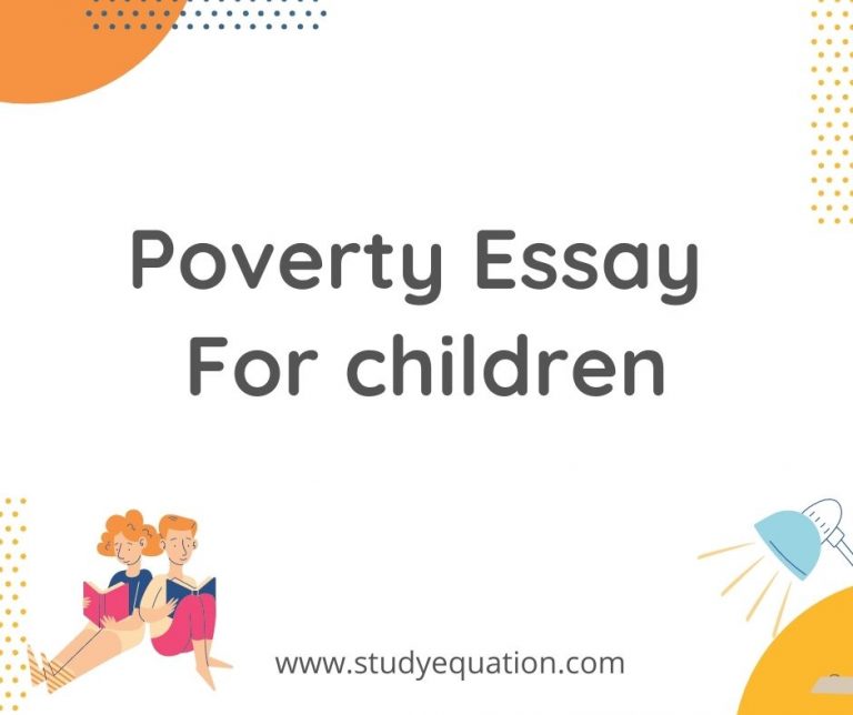 Poverty Essay For Students and Children