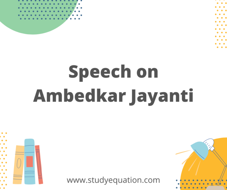 Speech on Ambedkar Jayanti in English