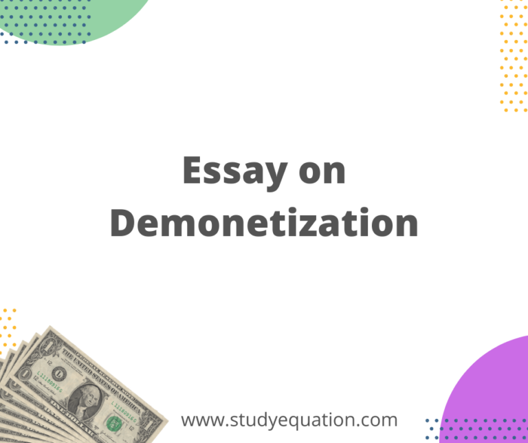 Essay on Demonetization