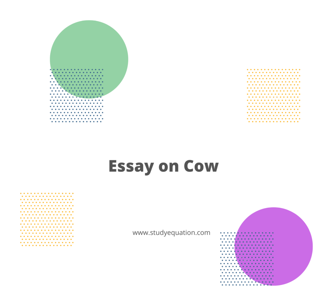 essay on cow for class 1 in english