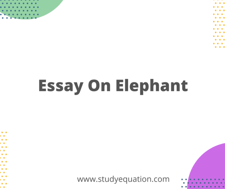 Essay On Elephant For Class 1,2,3,4,5,6,7,8 – 100 to 200 Words