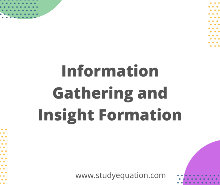 How Do You Distinguish Between Information Gathering and Insight Formation?